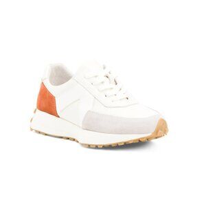 GELATO Burnt Orange Leather Freelance Trainers